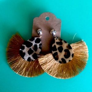 Leopard print earrings